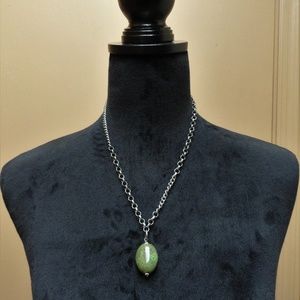 Speckled Egg Ceramic Focal Bead Necklace